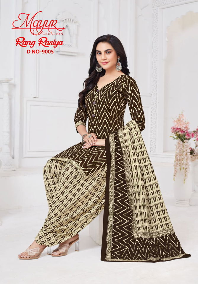 Rang Rasiya Vol 9 By Mayur Printed Cotton Printed Dress Material Orders In India